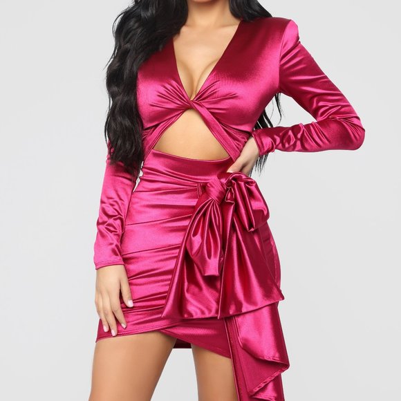 fashion nova twenty fun satin dress